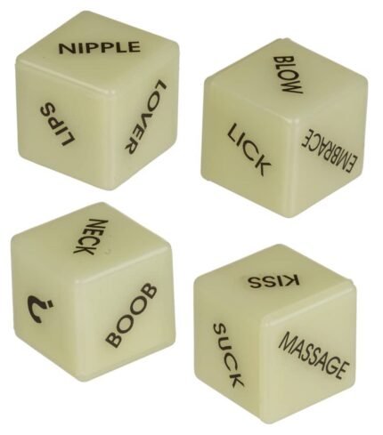Love Dice - Erotiske Terninger - Glow In The Dark - Selvlysende
