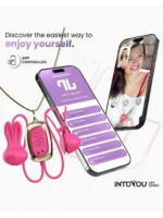 Intoyou - Tickly - Vibrerende brystklyper med kjede og app - Rosa - Bilde 3