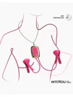 Intoyou - Tickly - Vibrerende brystklyper med kjede og app - Rosa - Bilde 9