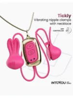 Intoyou - Tickly - Vibrerende brystklyper med kjede og app - Rosa - Bilde 8