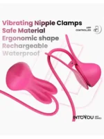Intoyou - Tickly - Vibrerende brystklyper med kjede og app - Rosa - Bilde 7