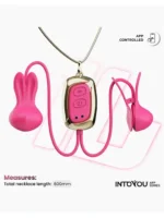 Intoyou - Tickly - Vibrerende brystklyper med kjede og app - Rosa - Bilde 6