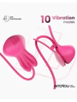 Intoyou - Tickly - Vibrerende brystklyper med kjede og app - Rosa - Bilde 4