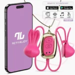 Intoyou - Tickly - Vibrerende brystklyper med kjede og app - Rosa
