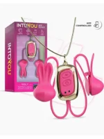 Intoyou - Tickly - Vibrerende brystklyper med kjede og app - Rosa - Bilde 2