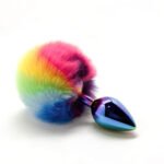 Woomy - Filippi M - Regnbue kaninhale buttplug i metall