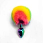 Woomy - Filippi M - Regnbue kaninhale buttplug i metall