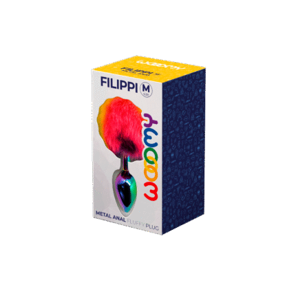 Woomy - Filippi M - Regnbue kaninhale buttplug i metall