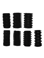 a group of black penis sleeves