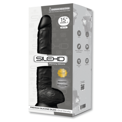 Silexd - Silikon Dildo - Model 1 - 15" - 38cm - Sort