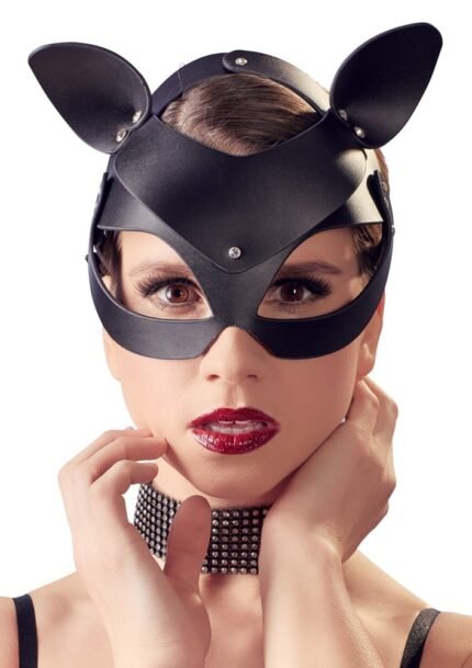 Bad Kitty - Cat Mask i fauxlær - Sort