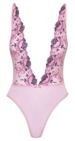 Kissable - Body med Broderinger - Rosa