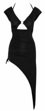 Cottelli Collection - Asymmetrisk Kjole - sort
