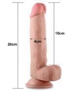 Lovetoy - 8" Sliding Skin Dildo - Lys Hudfarge