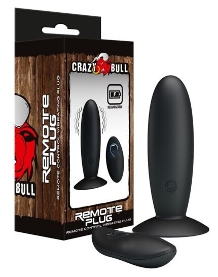 Crazy Bull - Buttplug med Fjernkontroll - Sort