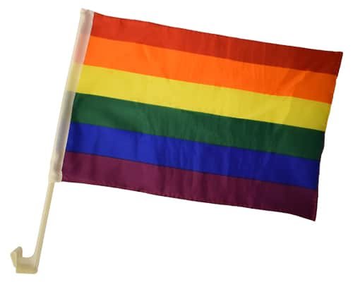 Pride - Rainbow Bilflagg - 2stk