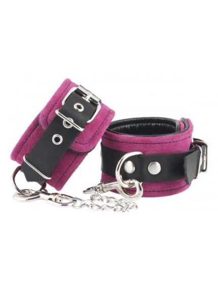 Ankelcuffs i Lær, Rosa