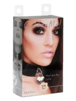Kinky Diva - Collar med Hjertelås - Sort - Bilde 2