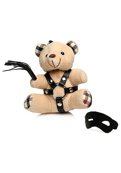 XR BRANDS - BDSM Teddy Keychain - Nøkkelring Bamse med maske og pisk