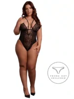 Le Desir - Amor - Blondebody med stropper - Plus Size XL-4XL