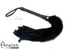 Avalon - GRIFFIN - Flogger med Lær og Pels, Svart