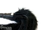 Avalon - GRIFFIN - Flogger med Lær og Pels, Svart