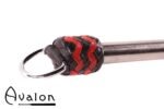 Avalon - OBERON - Spencer Paddle med hull og metallhåndtak med D-ring - Sort og rød