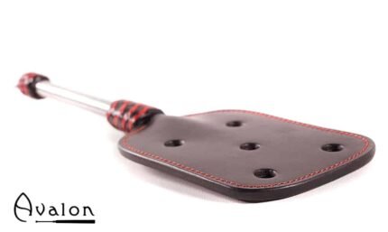 Avalon - OBERON - Spencer Paddle med hull og metallhåndtak med D-ring - Sort og rød
