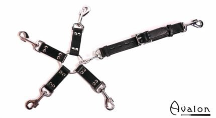 Avalon - SACRED - Hog-tie-sett med 5 deler - Sort