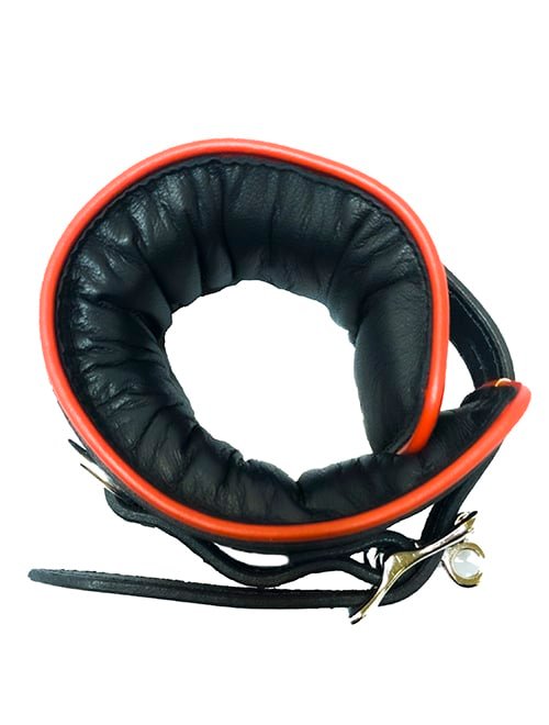 Avalon - ALCHEMY - Polstrede Fotcuffs - Sort og Rødt