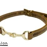 Avalon - Viking - Bit - Brunt Collar med gullfarget bitt