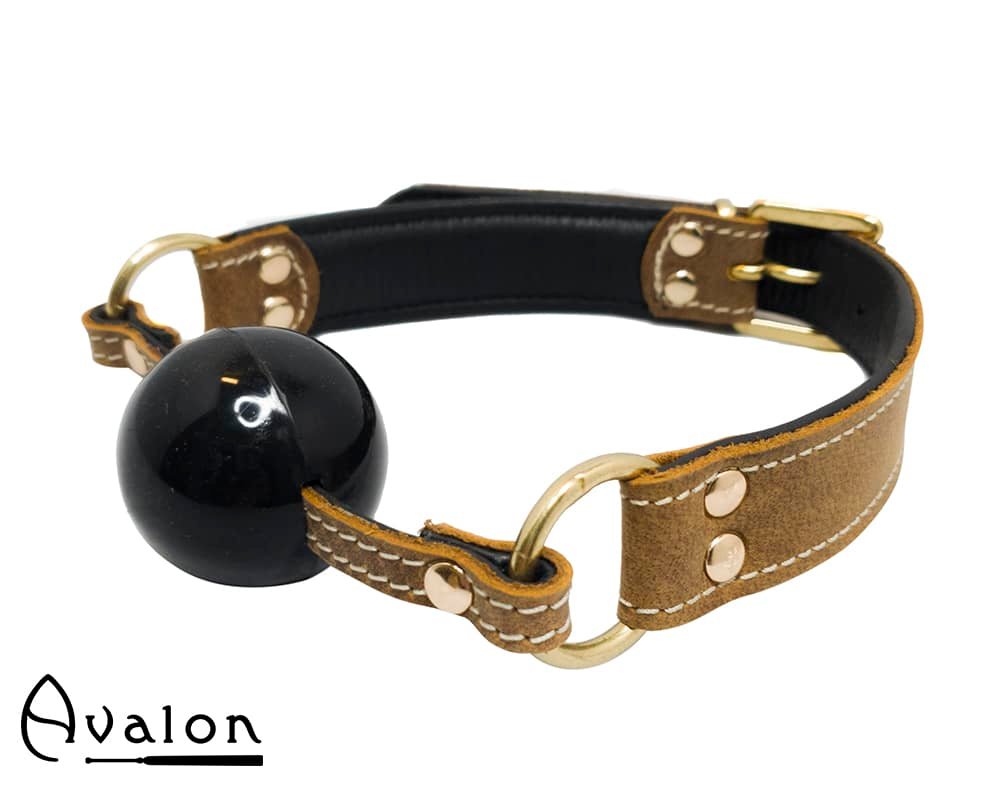 Avalon Viking - QUIET - Brun Gag med Sort Ball 40 mm Avalon Viking - QUIET - Brun Gag med Sort Ball 40 mm
