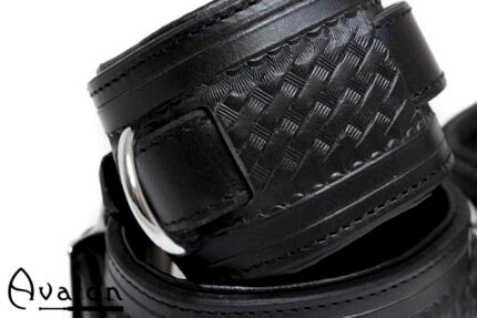 Avalon - LUST - Collar og Cuffs, 5 deler, Sort