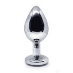 BQS - Tung Metallplug med Rød Krystall - Medium - 230g