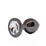 BQS - Sort Buttplug med Krystall - Small