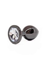 BQS - Sort Buttplug med Krystall - Small