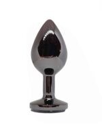 BQS - Sort Buttplug med Krystall - Small