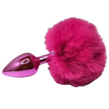 BQS - Buttplug med rosa plugg og rosa kaninhale