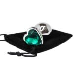 BQS - Buttplug med Hjertekrystall - Grønn - Medium