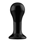 Chrystalino - Globy  - Sort glassdildo med vibrasjon og sugekopp