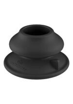 Chrystalino - Globy  - Sort glassdildo med vibrasjon og sugekopp
