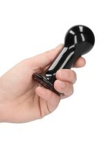 Chrystalino - Globy  - Sort glassdildo med vibrasjon og sugekopp