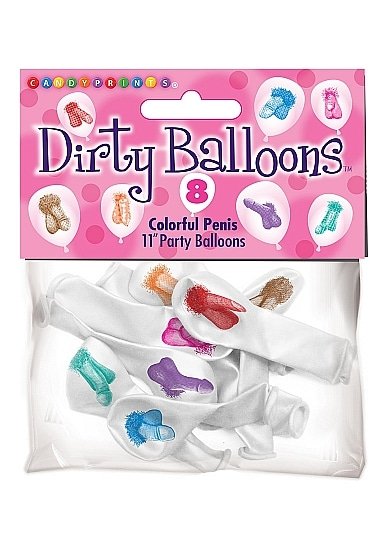 LITTLE GENIE  - Dirty Penis - 8 pk ballonger