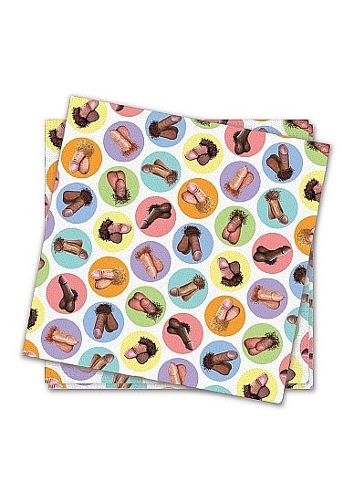 LITTLE GENIE  - Dirty Penis - 8 pk servietter med penis