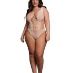 Le Desir - Frekk Body av Netting - Queen Size 2XL-5XL - Beige
