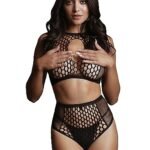 Le Desir - Key-Hole Fishnet Undertøysett - One Size