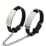 BQS - Trollbundet - Armbånd cuffs - Sort og sølv
