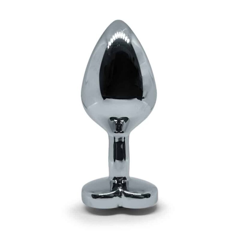 BQS - Buttplug med Hjertekrystall - Blå - Medium