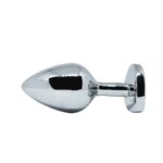 BQS - Buttplug med Hjertekrystall - Blå - Medium