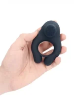 Loveline - Penisring med klitorisvibrator - Blå - Bilde 9